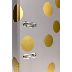 Interdruk Lever Arch File A4 75 mm - Metallic Design - Satin Gold Dots