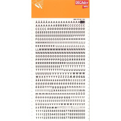 Apli SDD210F - Lettres et chiffres transfert noirs 4 mm 706 caractères