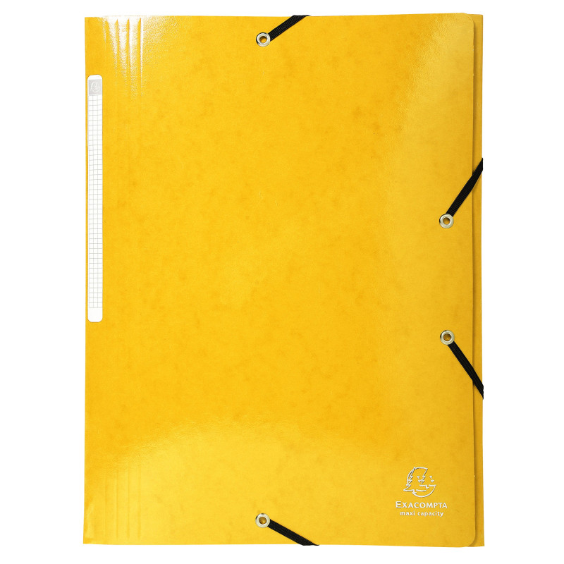 Exacompta - Réf. 55828E - Carton de 25 chemises à élastiques Iderama - pochettes 3 rabats Maxi Capacity - en carte lustrée pelli Exacompta - Réf. 55828E - Carton de 25 chemises à élastiques Iderama - pochettes 3 rabats Maxi Capacity - en carte lustrée pelli