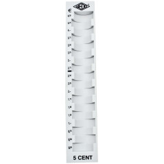 Wedo 160700537 Colonne à pièces pour 90 pièces Gris lumière