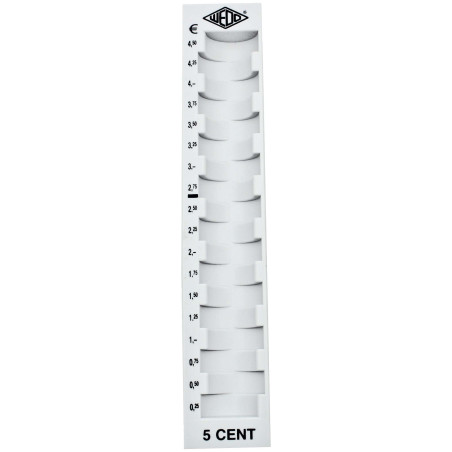 Wedo 160700537 Colonne à pièces pour 90 pièces Gris lumière