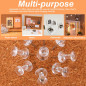 100 Pièces Punaises Transparentes, Punaises à Tête avec Boîte, Punaise Murale, pour Tableau d'Affichage, Repère, Décorer 100 Pièces Punaises Transparentes, Punaises à Tête avec Boîte, Punaise Murale, pour Tableau d'Affichage, Repère, Décorer