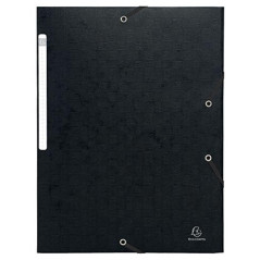 Exacompta - Réf. 55751E - Paquet de 10 chemises à élastiques Scotten - pochettes 3 rabats Maxi Capacity - en carte lustrée gaufr