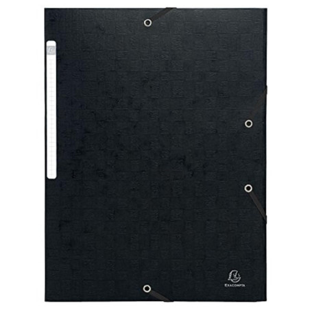 Exacompta - Réf. 55751E - Paquet de 10 chemises à élastiques Scotten - pochettes 3 rabats Maxi Capacity - en carte lustrée gaufr