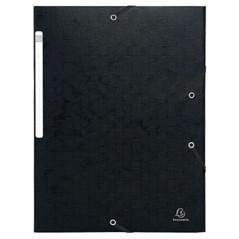 Exacompta - Réf. 55751E - Paquet de 10 chemises à élastiques Scotten - pochettes 3 rabats Maxi Capacity - en carte lustrée gaufr