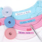 Ruban Étiquette Thermoadhésive 3m x 1cm, Écriture au Stylo Bille, Pour Vêtements Enfants, Linge École, Coton et Polyester, Rose Ruban Étiquette Thermoadhésive 3m x 1cm, Écriture au Stylo Bille, Pour Vêtements Enfants, Linge École, Coton et Polyester, Rose