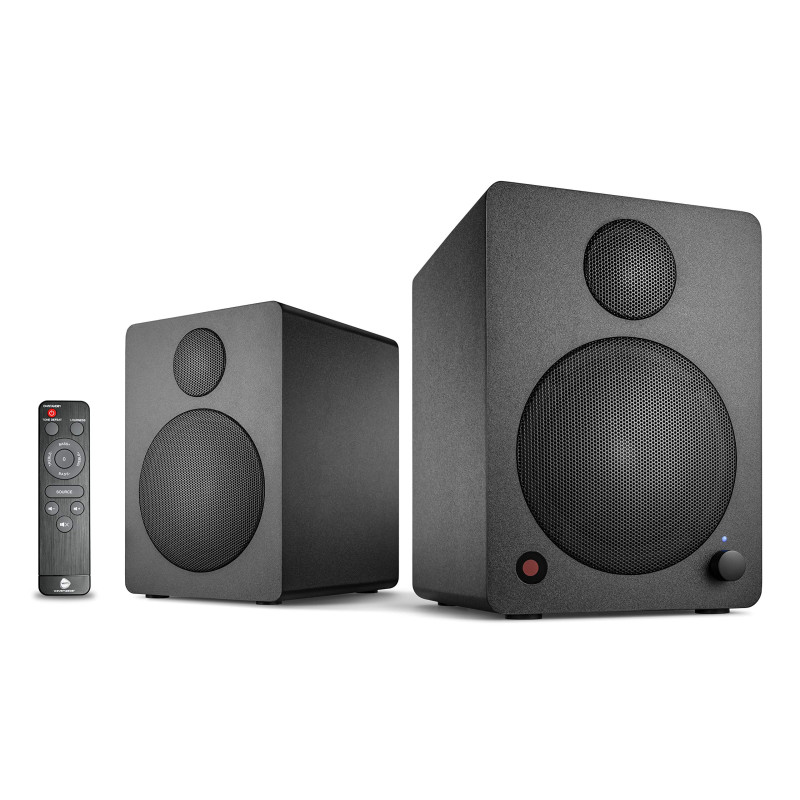 Wavemaster Cube Mini Neo - Kit d'enceintes avec Streaming Câble/Bluetooth 36 W pour TV/PC/Tablette/Smartphone, Noir Wavemaster Cube Mini Neo - Kit d'enceintes avec Streaming Câble/Bluetooth 36 W pour TV/PC/Tablette/Smartphone, Noir