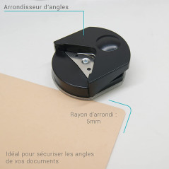 WAYTEX 77293 Set Coupe papier Rogneuse et Arrondisseur d’angles pour Papier et Feuilles plastifiées