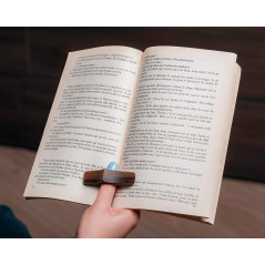 Le Porte Page du Livre - Pouce en Noyer Naturel, Marque-pages Fait à la Main - Porte Livre - Pupitre de Lecture - Support Livre 