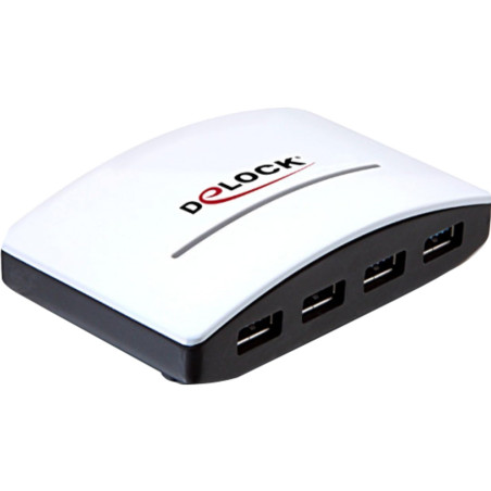 DeLOCK 61762 Hub USB 3.0 4 Ports Noir/Blanc
