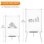 VIZ-PRO tableau blanc sur pied 90 x 60 cm, hauteur réglable, portable et léger, effaçable à sec, idéal pour bureau, école ou mai VIZ-PRO tableau blanc sur pied 90 x 60 cm, hauteur réglable, portable et léger, effaçable à sec, idéal pour bureau, école ou mai