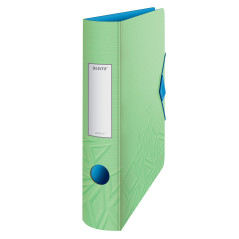 Leitz Classeur à Levier Active A4 180°, Vert, Dos Arrondi 65mm, Fermeture Élastique, Polyfoam Léger, Urban Chic, 11 170 050