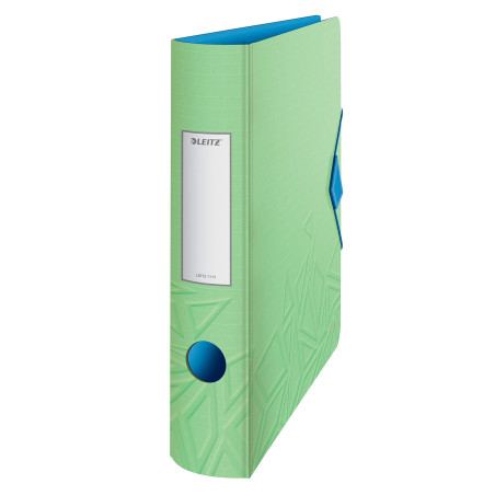 Leitz Classeur à Levier Active A4 180°, Vert, Dos Arrondi 65mm, Fermeture Élastique, Polyfoam Léger, Urban Chic, 11 170 050