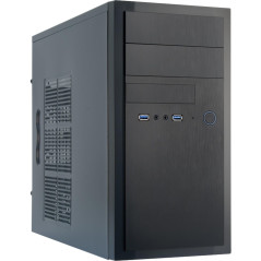 Chieftec Elox-T mATX miniTour alu brossé. sans alim. Baies 2x5,25. 5x3,5. 3x3,5.2x2,5. 2xUSB3.1. 2xUSB2.0 Mic-in Audio-Out