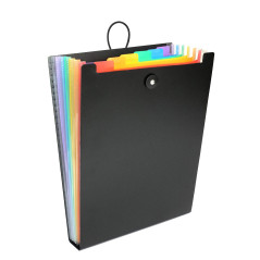 Viquel - Trieur accordéon 6 compartiments Rainbow Class - Trieur vertical pour sac à dos - Organisateur de sac - Format A4 - Noi