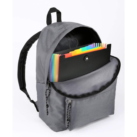 Viquel - Trieur accordéon 6 compartiments Rainbow Class - Trieur vertical pour sac à dos - Organisateur de sac - Format A4 - Noi