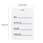 Lot de 1 000 étiquettes de prix perforées pour vêtements, étiquettes blanches pour marchandises, sans attaches (3,5 x 5 cm) Lot de 1 000 étiquettes de prix perforées pour vêtements, étiquettes blanches pour marchandises, sans attaches (3,5 x 5 cm)