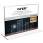 HMF Présentoir de Table Acrylique A5 Format Paysage, Porte Menu Restaurant, Double Face, Support Affiche Publicitaire pour Burea