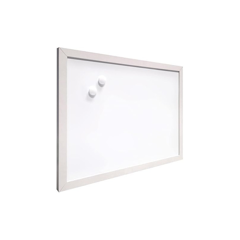 Raylu Paper - Tableau Blanc Magnétique Mural avec Cadre en Bois Blanc, Tableau Blanc Effaçable à Sec avec Deux Aimants pour Accr Raylu Paper - Tableau Blanc Magnétique Mural avec Cadre en Bois Blanc, Tableau Blanc Effaçable à Sec avec Deux Aimants pour Accr