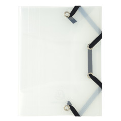 Exacompta - Réf. 50700E - 1 chemise à élastiques Crystal pour format pocket - pochette 3 rabats - en polypropylène haute transpa