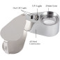 Delixike Loupe de bijoutier Pliable en métal 40 x avec LED (détection de Devise/Identification de Bijoux)