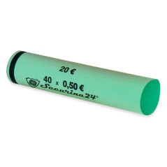 Securina24 Tubes pour pièces de Monnaie 1 Centime à 2 Euros, ou 119 pièces mélangées (112 x 50 centimes)