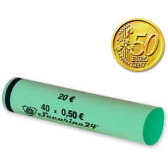 Securina24 Tubes pour pièces de Monnaie 1 Centime à 2 Euros, ou 119 pièces mélangées (112 x 50 centimes)