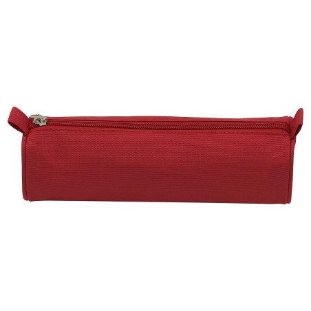 Clairefontaine 8112C - Grande Trousse Scolaire Ronde Basic Ø7x22 cm, Rouge