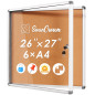 SwanSea Tableau d'affichage verrouillable, Tableau liege en aluminuim, Vitrine d'affichage avec serrure à clé interieur 67 x 72c SwanSea Tableau d'affichage verrouillable, Tableau liege en aluminuim, Vitrine d'affichage avec serrure à clé interieur 67 x 72c