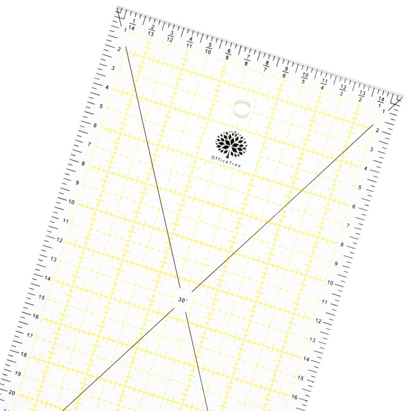 OfficeTree Regle Patchwork Couture 60 cm x 15 cm - Règle Couture 60 cm avec des mesures d'angle - Règle Patchwork - Regle Japona OfficeTree Regle Patchwork Couture 60 cm x 15 cm - Règle Couture 60 cm avec des mesures d'angle - Règle Patchwork - Regle Japona