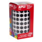 Apli 11482 - Rouleau de 5192 gommettes rondes - couleur : Noir - Dimension : 10,5 mm Apli 11482 - Rouleau de 5192 gommettes rondes - couleur : Noir - Dimension : 10,5 mm