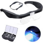 Lunette Loupe Grossissante LED Eclairante Rechargeable, Loupe de Tête de Lecture Travail pour Travaux Minutieux Electronique USB Lunette Loupe Grossissante LED Eclairante Rechargeable, Loupe de Tête de Lecture Travail pour Travaux Minutieux Electronique USB