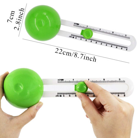 Coupeur De Papier Circulaire Cut Paper Circle Rotary Circle Cutter Rotatif Craft Massicot Supplies (Green)