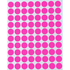 Royal Green 13mm Rose Fluo Étiquettes Autocollantes Cercles Rondes Petit Point De 1.3 Cm De Diamètre Gommettes Auto-Adhésives Po