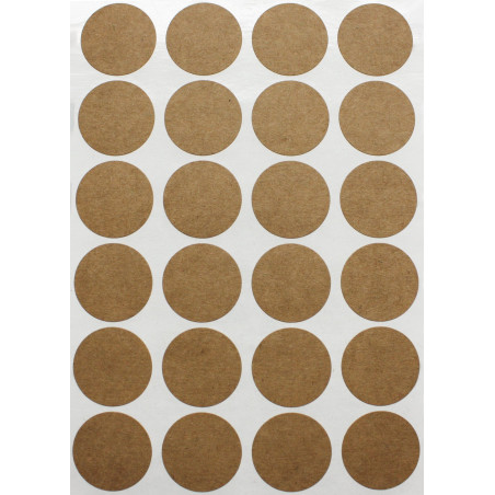 Royal Green Gommettes Étiquettes Autocollantes Rondes Kraft 2.5 cm (25 mm) Paquet de 360