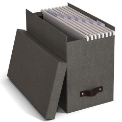 Bigso Box of Sweden 9441C6443 Porte Dossier Panneau de Fibre Gris 35 x 18,5 x 27 cm