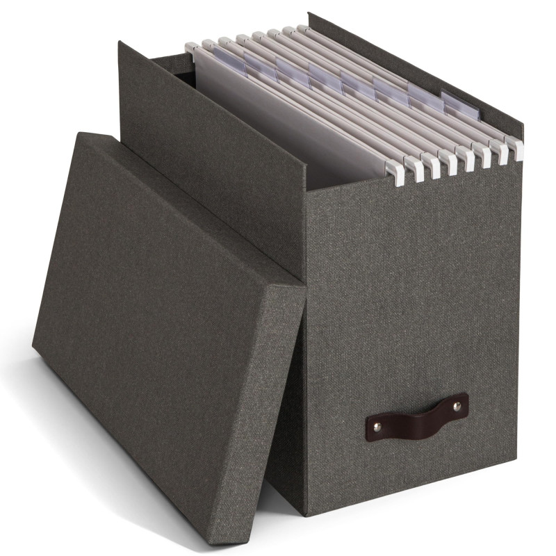 Bigso Box of Sweden 9441C6443 Porte Dossier Panneau de Fibre Gris 35 x 18,5 x 27 cm Bigso Box of Sweden 9441C6443 Porte Dossier Panneau de Fibre Gris 35 x 18,5 x 27 cm