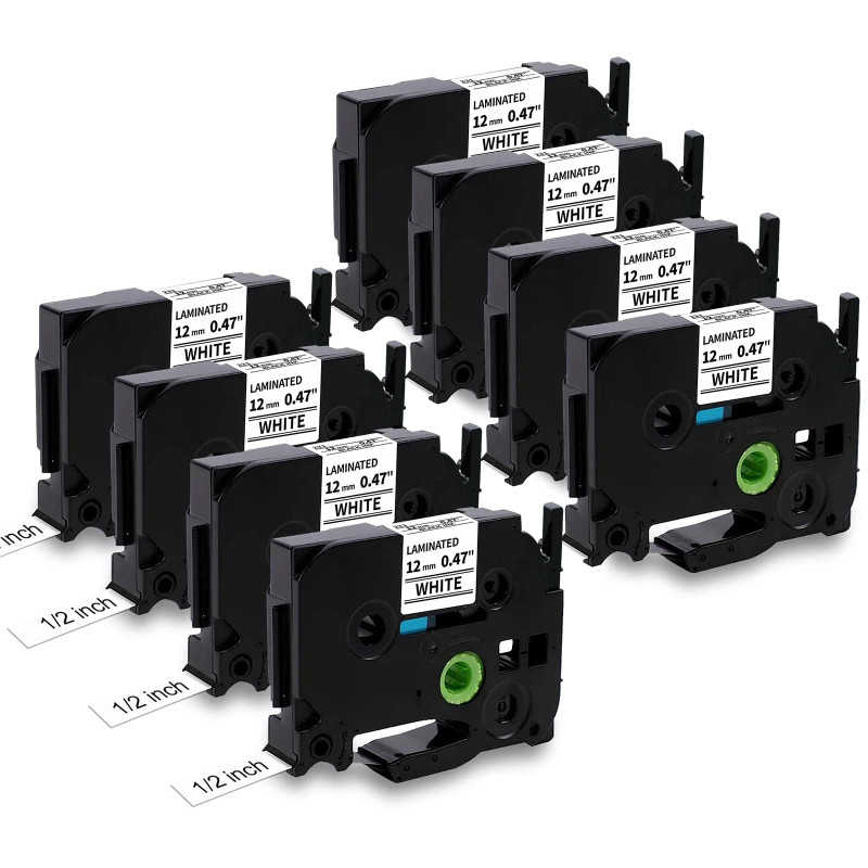 MarkField 8x Compatible Ruban d'étiquette Remplacement pour Brother P-touch TZe-231 TZ 12mm x 8m Cassette pour PT-D200 D400 E110 MarkField 8x Compatible Ruban d'étiquette Remplacement pour Brother P-touch TZe-231 TZ 12mm x 8m Cassette pour PT-D200 D400 E110