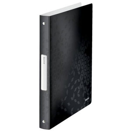 Leitz Classeur 4 Anneaux, Capacité 190 Feuilles, WOW, Dos 25 mm, 42580095 - A4, Noir