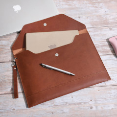 Wonderpool A4 Épaissi PU Cuir Enveloppe Cas Portfolio Dossier avec Poches Intérieures Pochette pour Document et Papeterie Fichie
