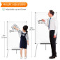 VIZ-PRO Chevalet de conférence - Tableau Blanc Effaçable & Magnétique - Réglable en hauteur & usage flexible, 90 x 60 cm VIZ-PRO Chevalet de conférence - Tableau Blanc Effaçable & Magnétique - Réglable en hauteur & usage flexible, 90 x 60 cm