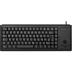 CHERRY G84-4400, Clavier Compact avec Trackball, Disposition DE (QWERTZ), Filaire (Connexion USB), 2 Touches Souris, Switchs Méc