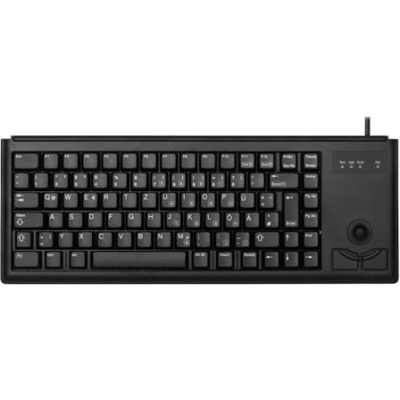 CHERRY G84-4400, Clavier Compact avec Trackball, Disposition DE (QWERTZ), Filaire (Connexion USB), 2 Touches Souris, Switchs Méc