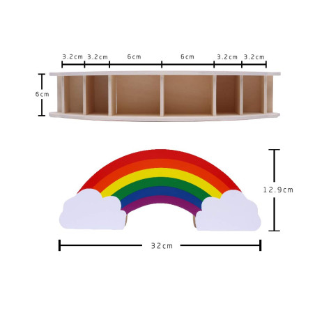EXERZ Porte-crayons/Organisateur Arc-En-Ciel Des Autocollants Étoiles Pour Le Bricolage Créatif Décoration, Rangement De Bureau,