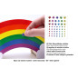 EXERZ Porte-crayons/Organisateur Arc-En-Ciel Des Autocollants Étoiles Pour Le Bricolage Créatif Décoration, Rangement De Bureau, EXERZ Porte-crayons/Organisateur Arc-En-Ciel Des Autocollants Étoiles Pour Le Bricolage Créatif Décoration, Rangement De Bureau,