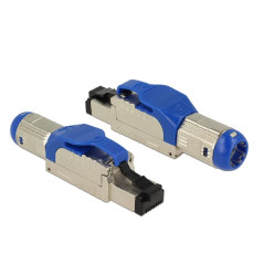 DELOCK 86487 CONECTOR RJ-45 AZUL, PLATA