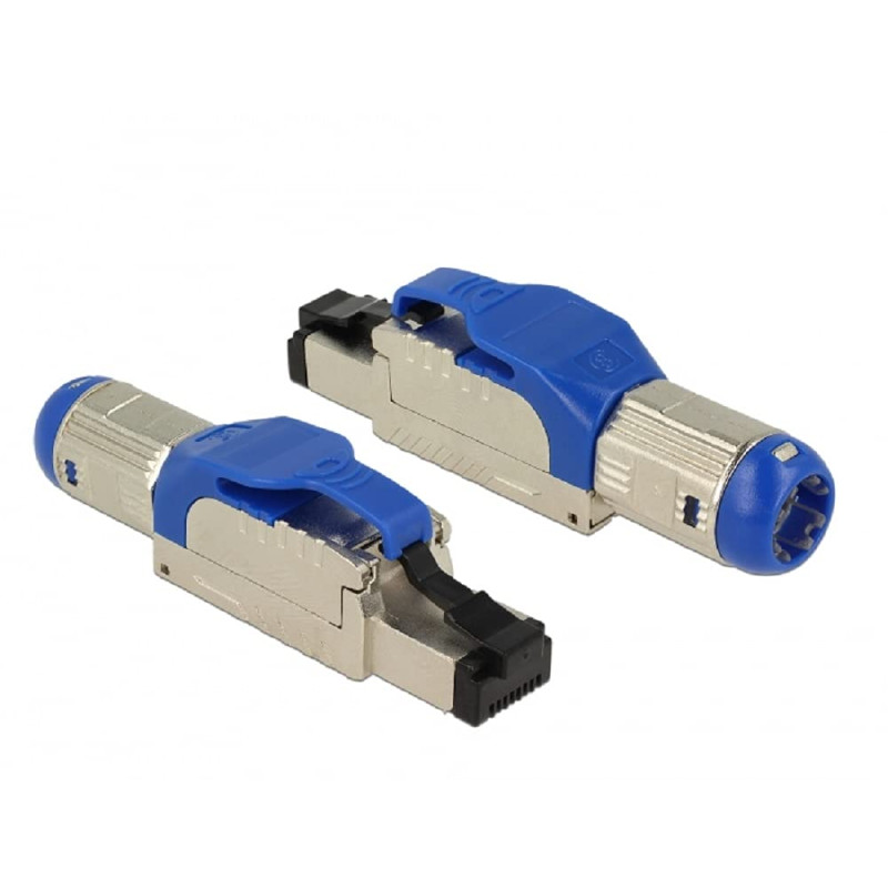 DELOCK 86487 CONECTOR RJ-45 AZUL, PLATA DELOCK 86487 CONECTOR RJ-45 AZUL, PLATA