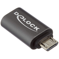 Delock 65927 USB 2.0 Micro-B USB Type-C Anthracite Adaptateur et connecteur de câbles