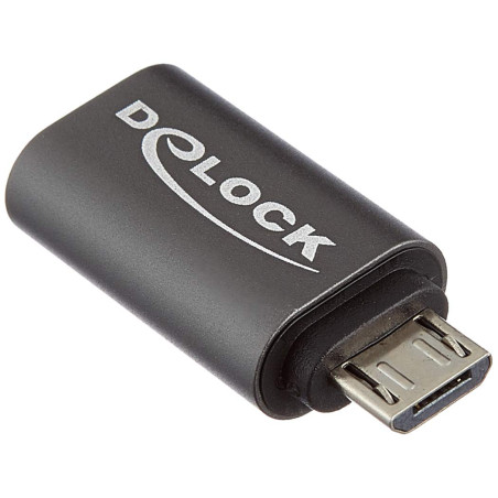 Delock 65927 USB 2.0 Micro-B USB Type-C Anthracite Adaptateur et connecteur de câbles