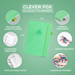 Clever Fox Budget Planner - Cahier des dépenses. Journal de budgétisation mensuel, planificateur financier et livre de comptes p